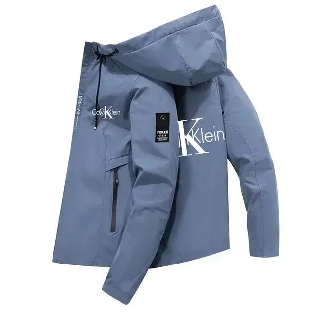 Men's Hooded Jacket 2023 New Spring and Autumn Brand Men's Trench Coat Fashion Casual Zipper Hooded Jacket Men's Slim Jacket