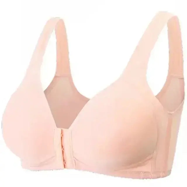 Front Closure Solid Color Bras For Women Plus Size Seamless Bra Cotton Underwear Wireless Push Up Bra Plus Size