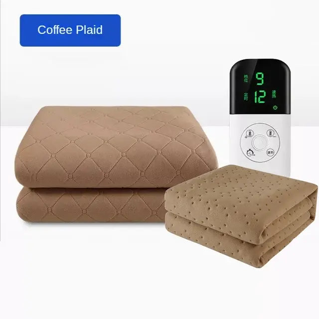 Electric Blanket 220V Heating Flannel Bed Pad Winter Body Warmer Mattress Thermostat Heated Pad Home Thicker Double Bed Soft Mat