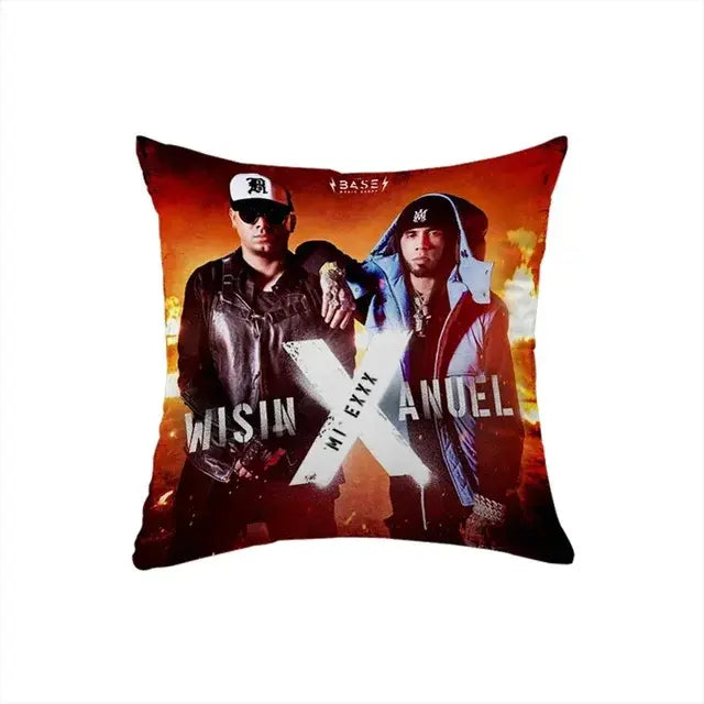 Cushion Cover Pillowcases Anuel AA Square Luxury Pillow Cover Pillow Case Sofa Car Bed Room Decor  Dakimakura Wedding