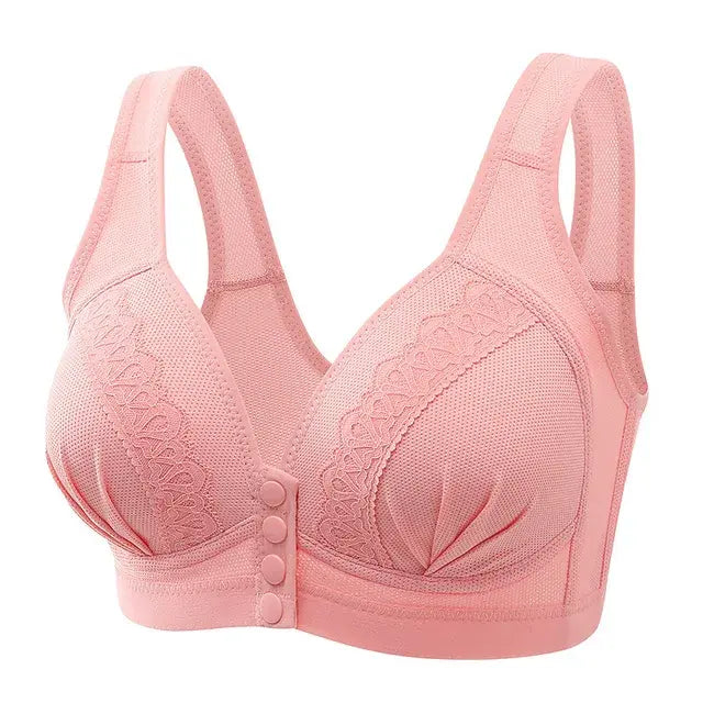 Sexy Front Closure Bra Women Front Fastening Bra Wireless Bras for Women Push Up Lingerie Plus Size Brassiere No Steel Ring Bra