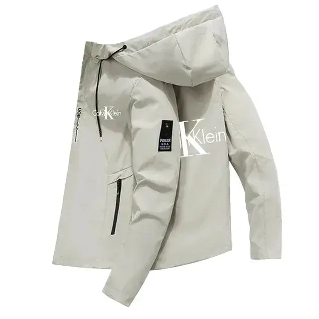 Men's Hooded Jacket 2023 New Spring and Autumn Brand Men's Trench Coat Fashion Casual Zipper Hooded Jacket Men's Slim Jacket