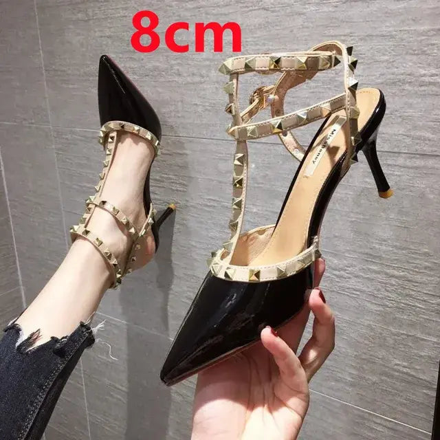 Women Fashion Slip on Office Red High Heel Shoes Lady Classic Black High Quality Office Pumps Zapatos Dama Cool Heels G6166