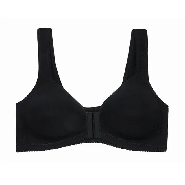 Front Closure Solid Color Bras For Women Plus Size Seamless Bra Cotton Underwear Wireless Push Up Bra Plus Size