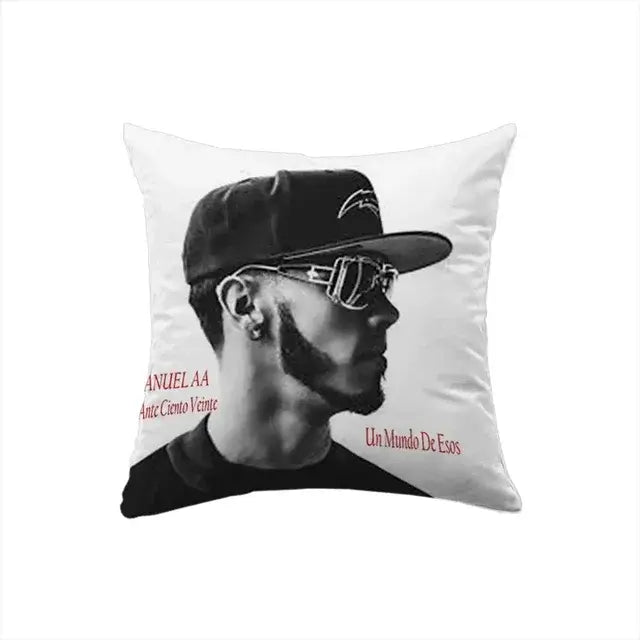 Cushion Cover Pillowcases Anuel AA Square Luxury Pillow Cover Pillow Case Sofa Car Bed Room Decor  Dakimakura Wedding