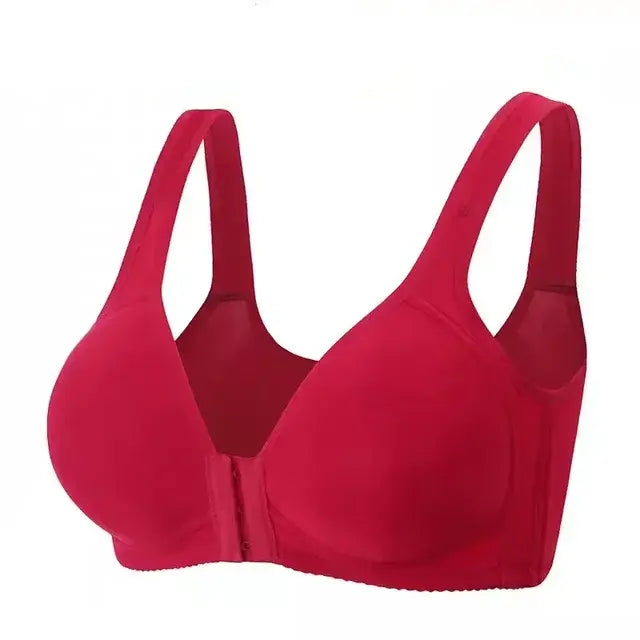 Front Closure Solid Color Bras For Women Plus Size Seamless Bra Cotton Underwear Wireless Push Up Bra Plus Size