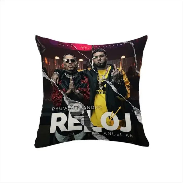 Cushion Cover Pillowcases Anuel AA Square Luxury Pillow Cover Pillow Case Sofa Car Bed Room Decor  Dakimakura Wedding