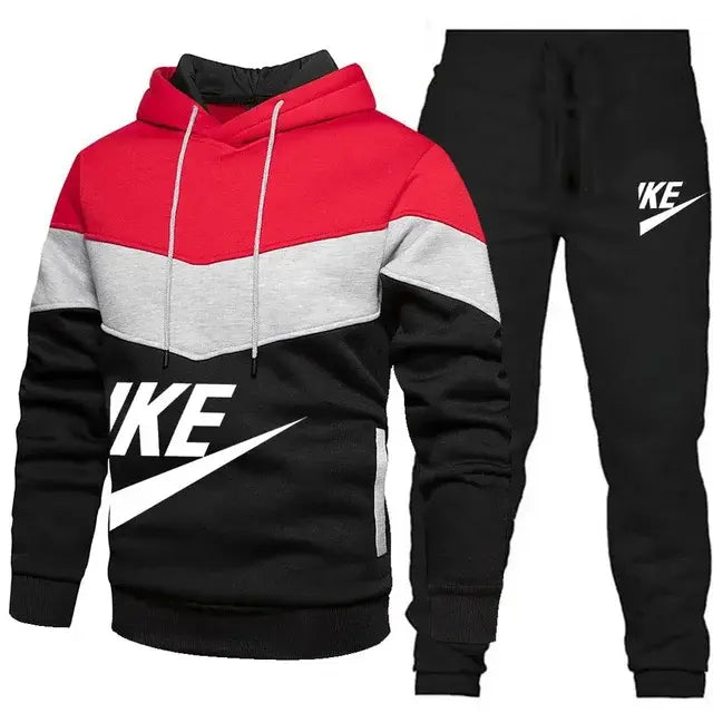 2024New Men's Autumn Winter Sets Zipper Hoodie+Pants Pieces Casual Tracksuit Male Sportswear Brand Clothing Sweat Suit