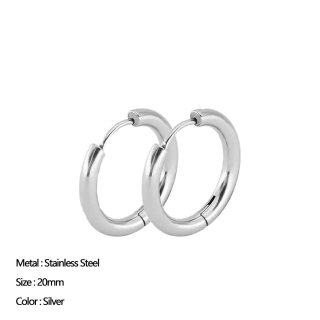 Classic Stainless Steel Ear Buckle for Women