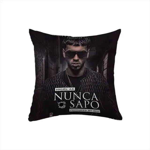 Cushion Cover Pillowcases Anuel AA Square Luxury Pillow Cover Pillow Case Sofa Car Bed Room Decor  Dakimakura Wedding