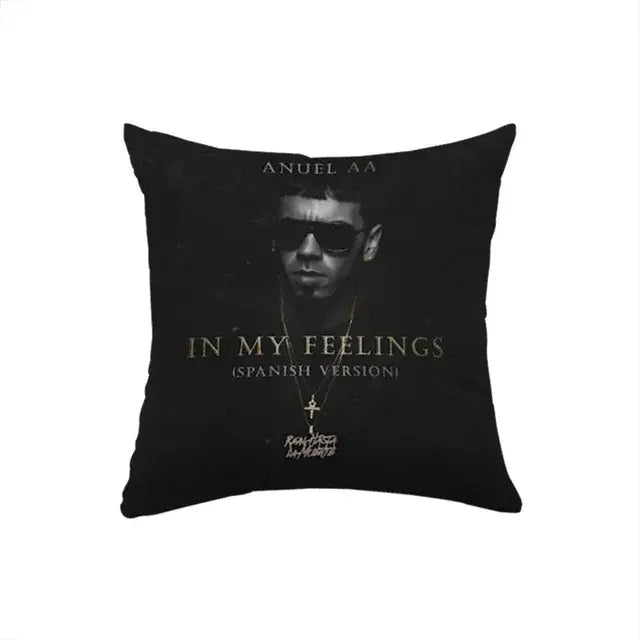 Cushion Cover Pillowcases Anuel AA Square Luxury Pillow Cover Pillow Case Sofa Car Bed Room Decor  Dakimakura Wedding