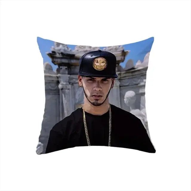 Cushion Cover Pillowcases Anuel AA Square Luxury Pillow Cover Pillow Case Sofa Car Bed Room Decor  Dakimakura Wedding