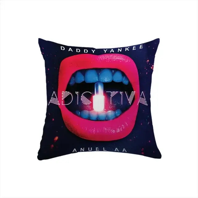 Cushion Cover Pillowcases Anuel AA Square Luxury Pillow Cover Pillow Case Sofa Car Bed Room Decor  Dakimakura Wedding