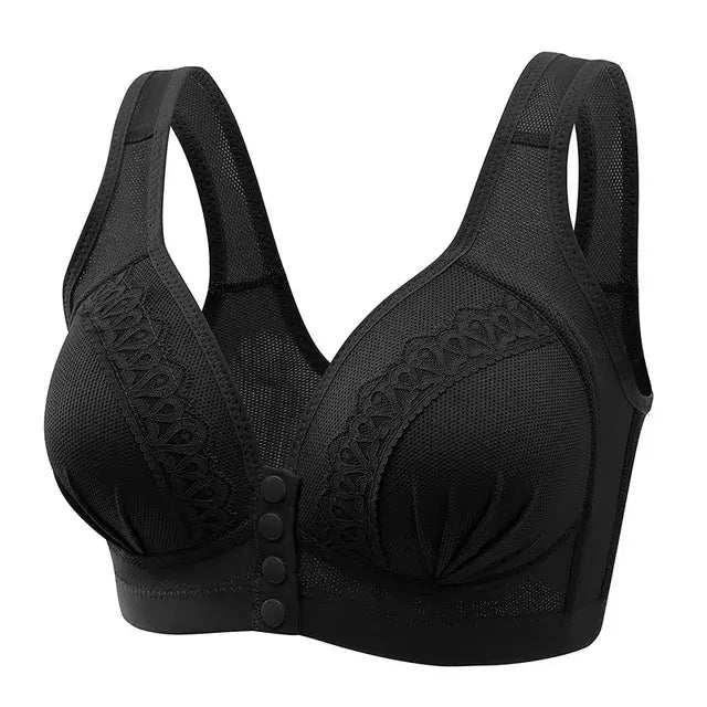 Sexy Front Closure Bra Women Front Fastening Bra Wireless Bras for Women Push Up Lingerie Plus Size Brassiere No Steel Ring Bra