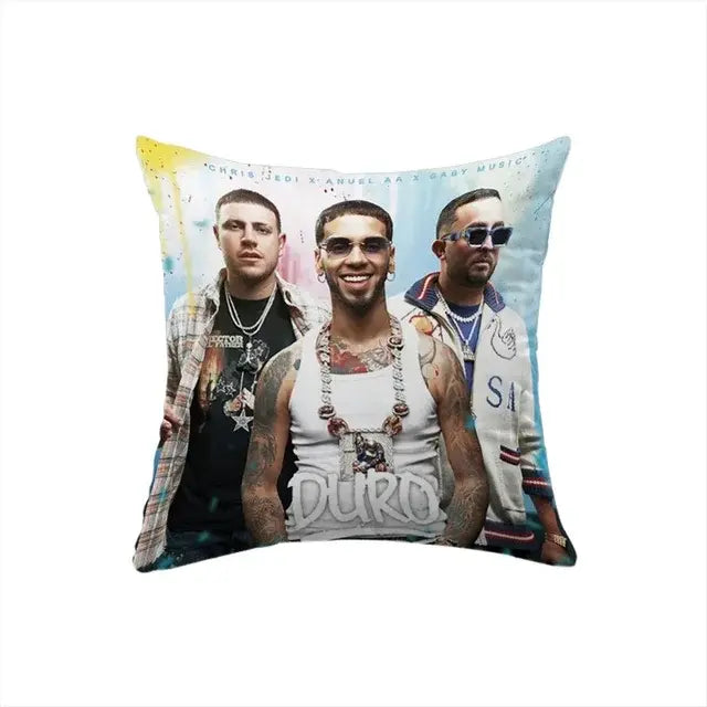 Cushion Cover Pillowcases Anuel AA Square Luxury Pillow Cover Pillow Case Sofa Car Bed Room Decor  Dakimakura Wedding