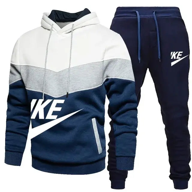 2024New Men's Autumn Winter Sets Zipper Hoodie+Pants Pieces Casual Tracksuit Male Sportswear Brand Clothing Sweat Suit