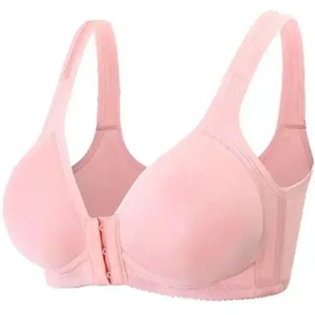 Front Closure Solid Color Bras For Women Plus Size Seamless Bra Cotton Underwear Wireless Push Up Bra Plus Size