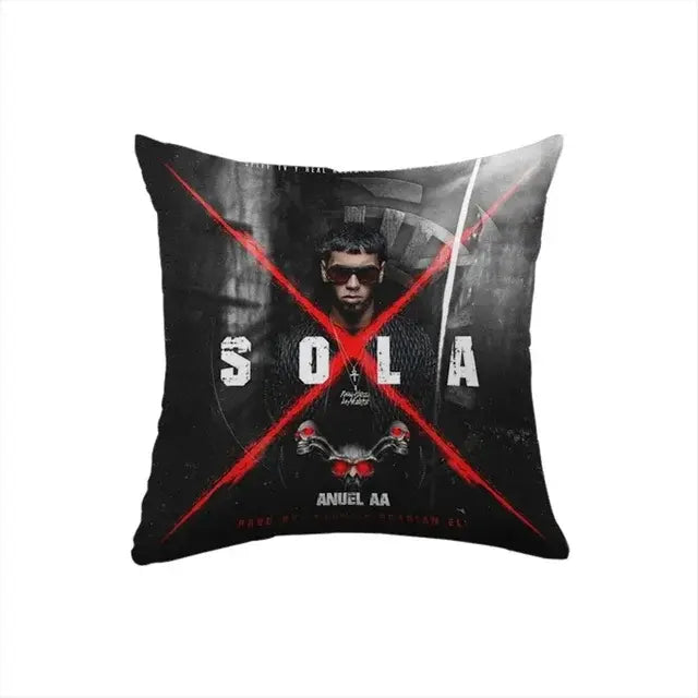 Cushion Cover Pillowcases Anuel AA Square Luxury Pillow Cover Pillow Case Sofa Car Bed Room Decor  Dakimakura Wedding