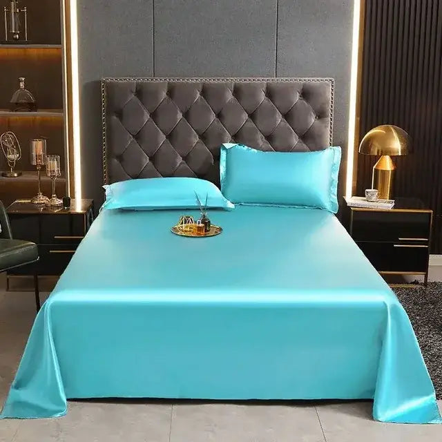 Double-sided Ice Silk Bed Sheet Sleep Naked In Spring And Summer Right-angle Ultra Thin Cool Mattress Cover（No Pillowcase）