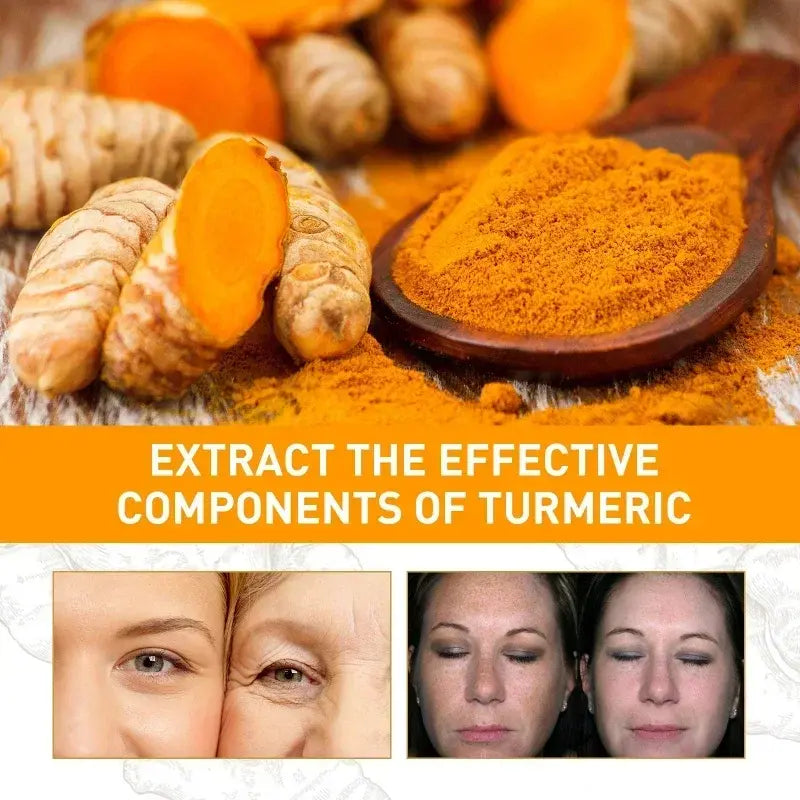 Remove Dark Spots Turmeric Essential Oil Anti Wrinkle Face Serum Therapeutic Acne Shrink Pores Whitening Moisturizing Skin Care