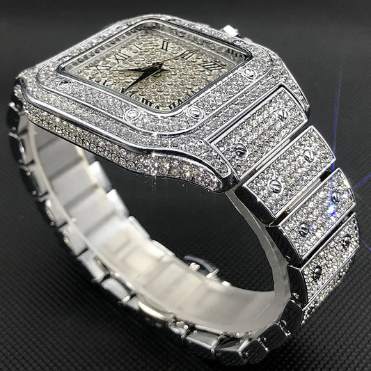 Square Full Crystal Watch