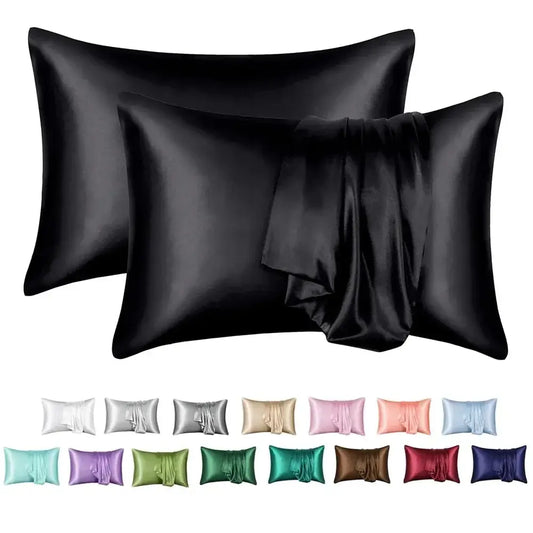 2Pcs Satin Pillow Case for Hair Skin Silk Satin Pillowcase 51x66/76cm Pillowcases Set Silky Pillow Cover with Envelope Closure