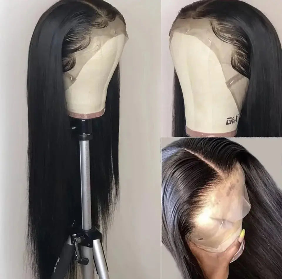 Svipwig Synthetic Lace Front Wig Black Women Straight Black Color Daily Wig Cosplay Wig Natural Hairline Glueless Wigs