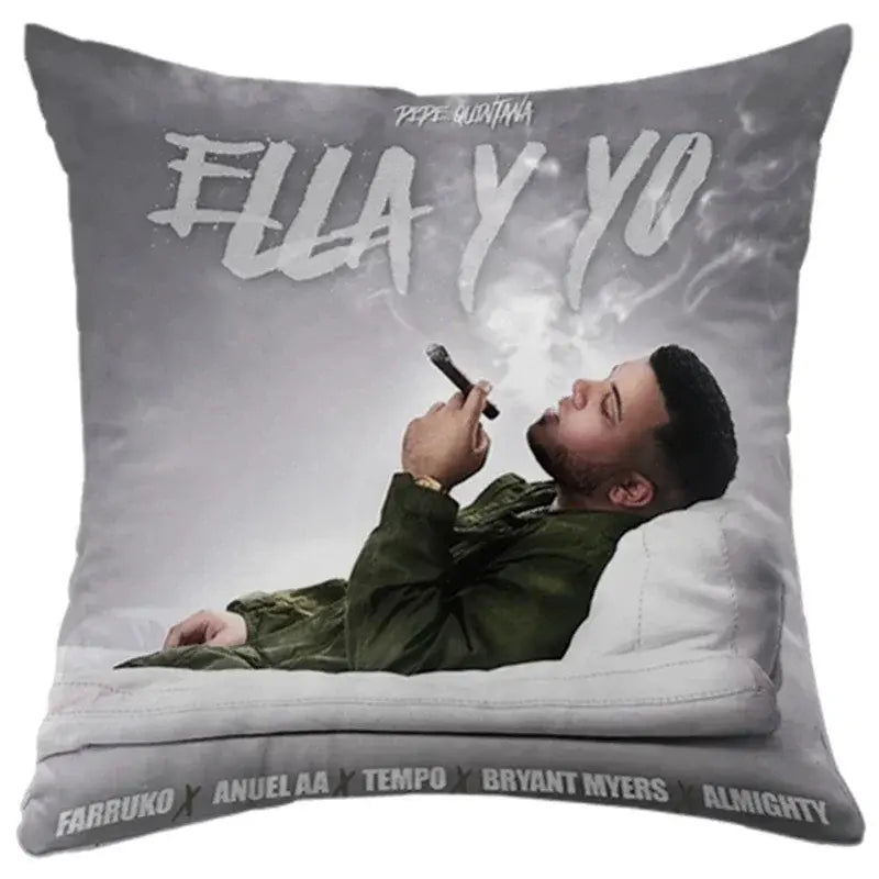 Cushion Cover Pillowcases Anuel AA Square Luxury Pillow Cover Pillow Case Sofa Car Bed Room Decor  Dakimakura Wedding