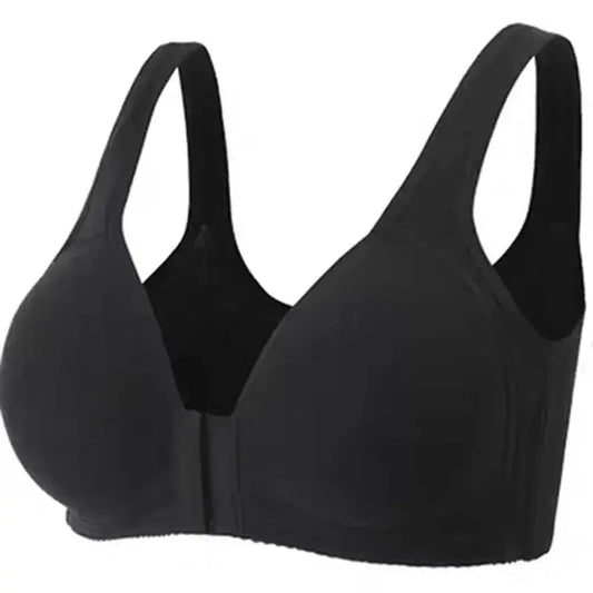 Front Closure Solid Color Bras For Women Plus Size Seamless Bra Cotton Underwear Wireless Push Up Bra Plus Size