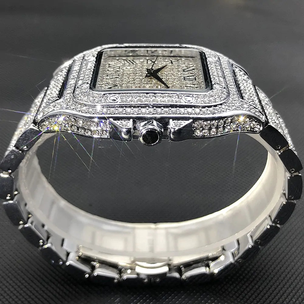 Square Full Crystal Watch