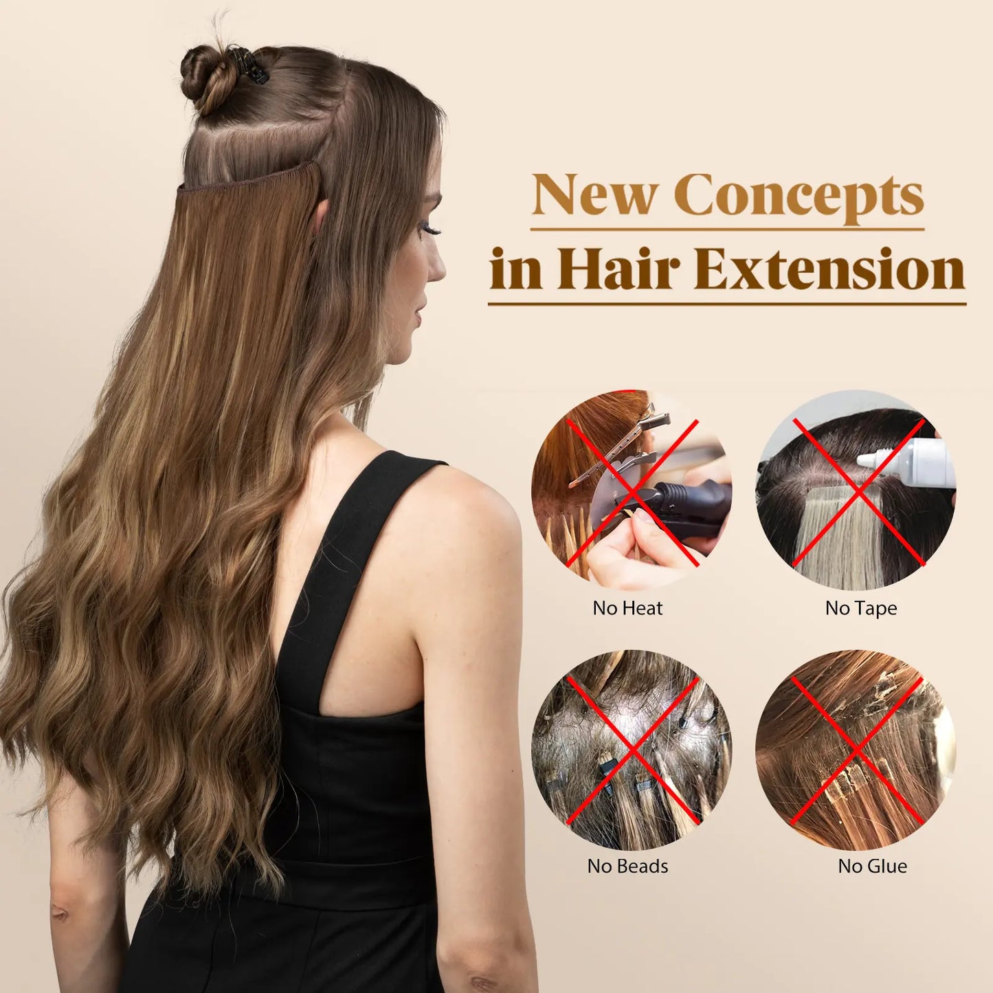 Synthetic Wave Hair Extensions