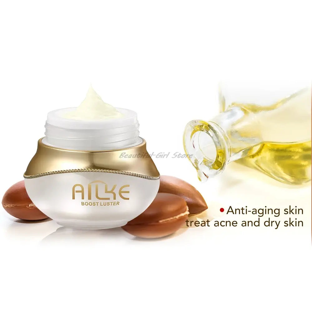 AILKE Anti-Aging Wrinkle Whitening Skin Care Face Cream With Collagen Rose Moisturizing Brightening Women Facial Korean Cosmetic