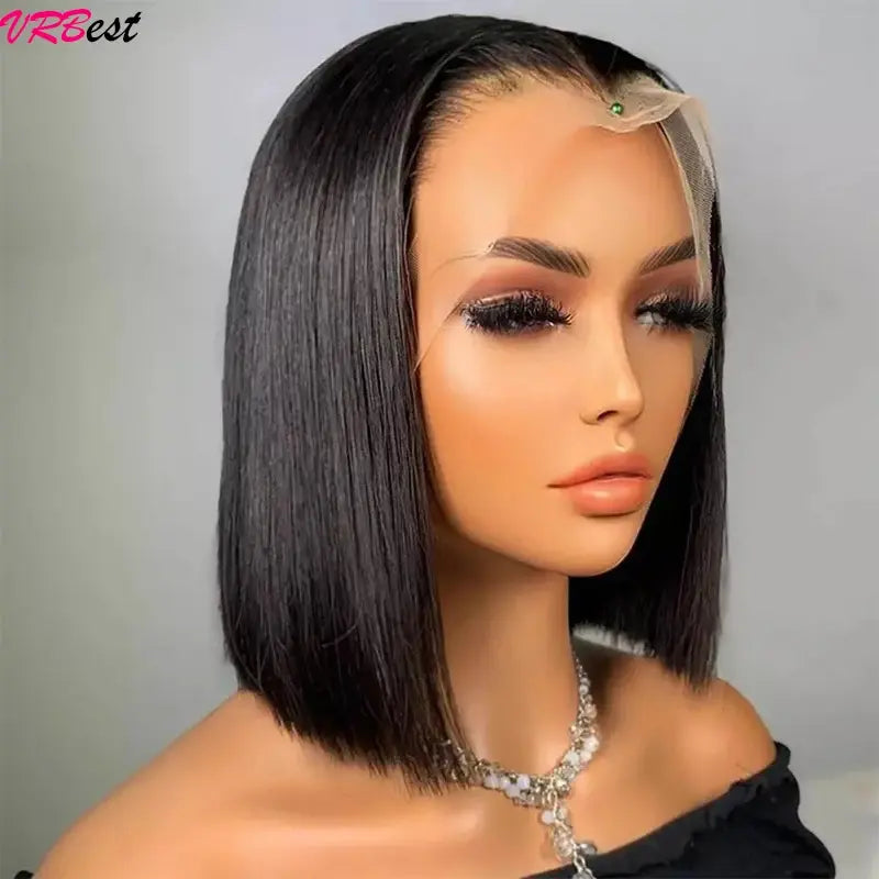 Straight Bob Wig Lace Front Human Hair Wigs For Women HD Transparent Full Lace Frontal Wig Glueless Wig Human Hair