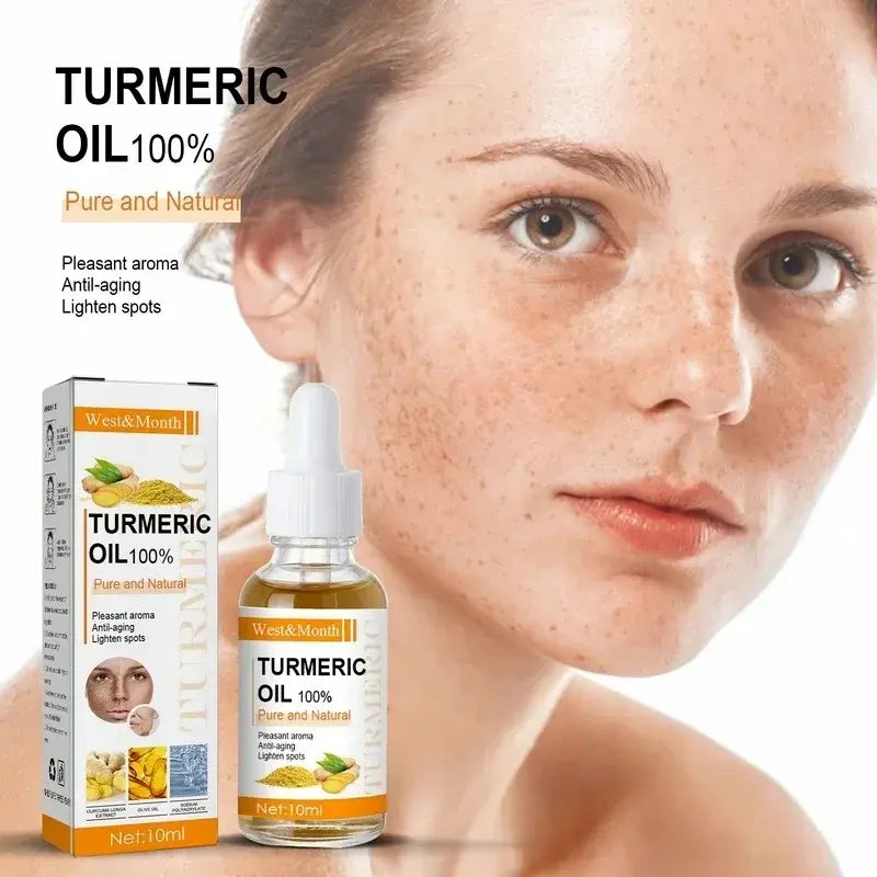 Remove Dark Spots Turmeric Essential Oil Anti Wrinkle Face Serum Therapeutic Acne Shrink Pores Whitening Moisturizing Skin Care