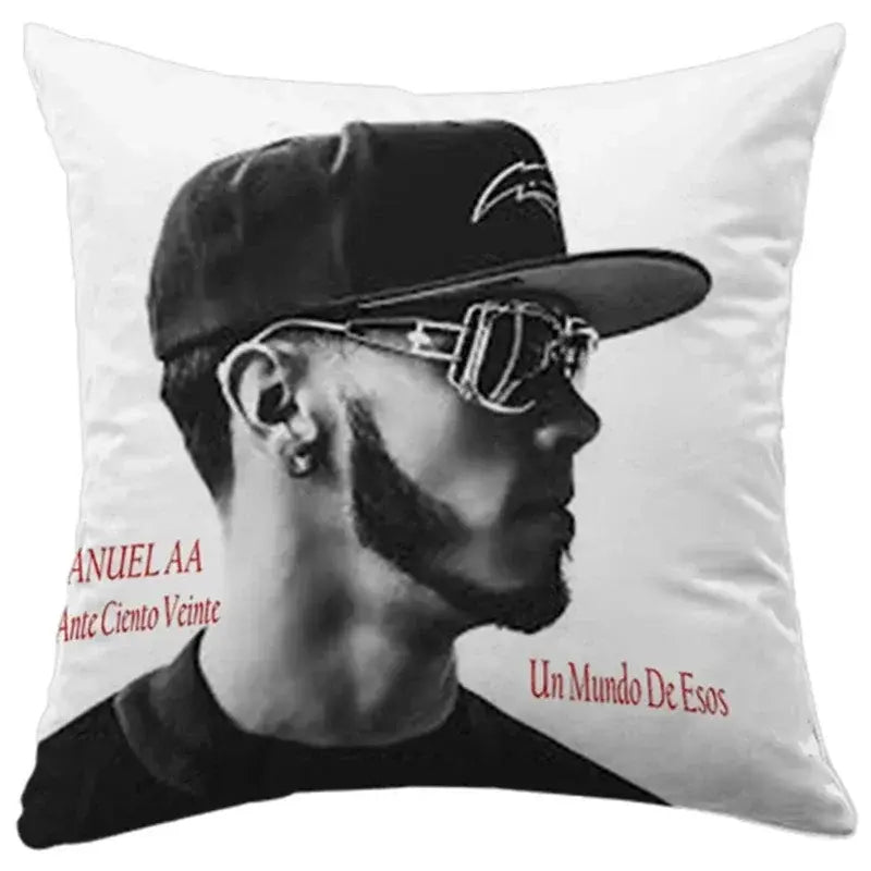 Cushion Cover Pillowcases Anuel AA Square Luxury Pillow Cover Pillow Case Sofa Car Bed Room Decor  Dakimakura Wedding